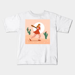 Hit Like a Girl Kids T-Shirt